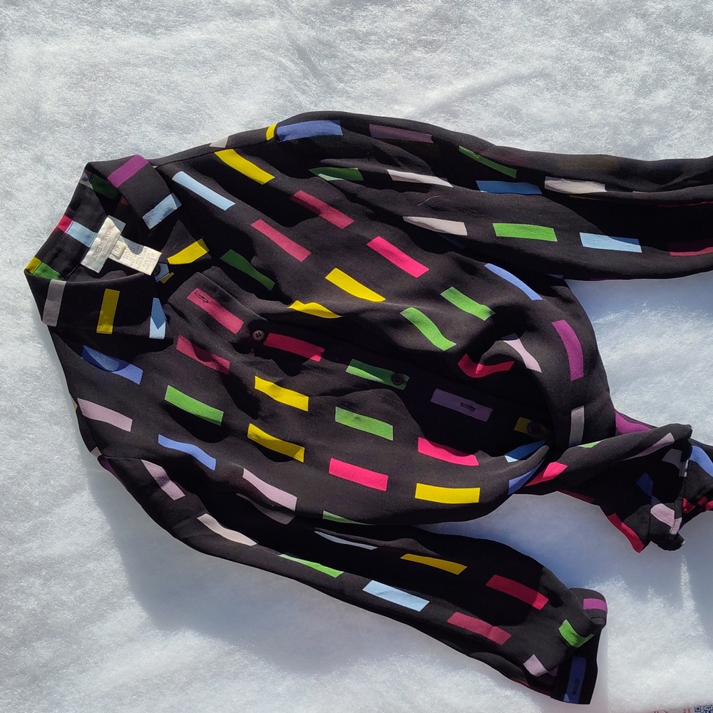 Jones New York Shirt Rainbow Pins